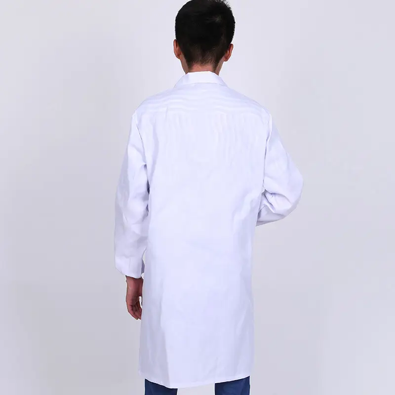 White Long Sleeve Pharmaceutical Workshop Coat - Image 5