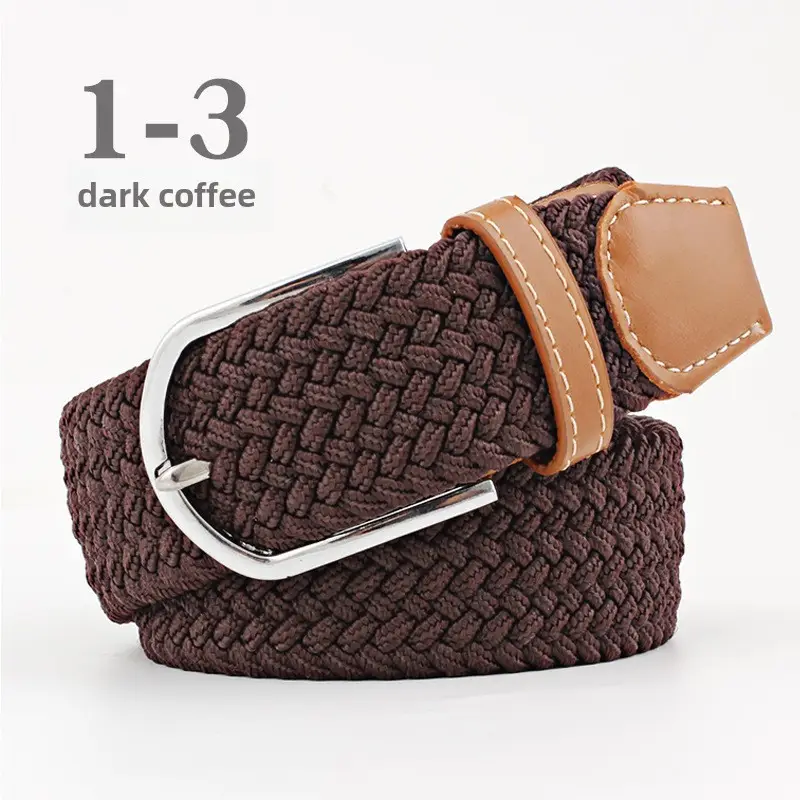 Women's Blue Beige Knitted Belt for Students - Image 25