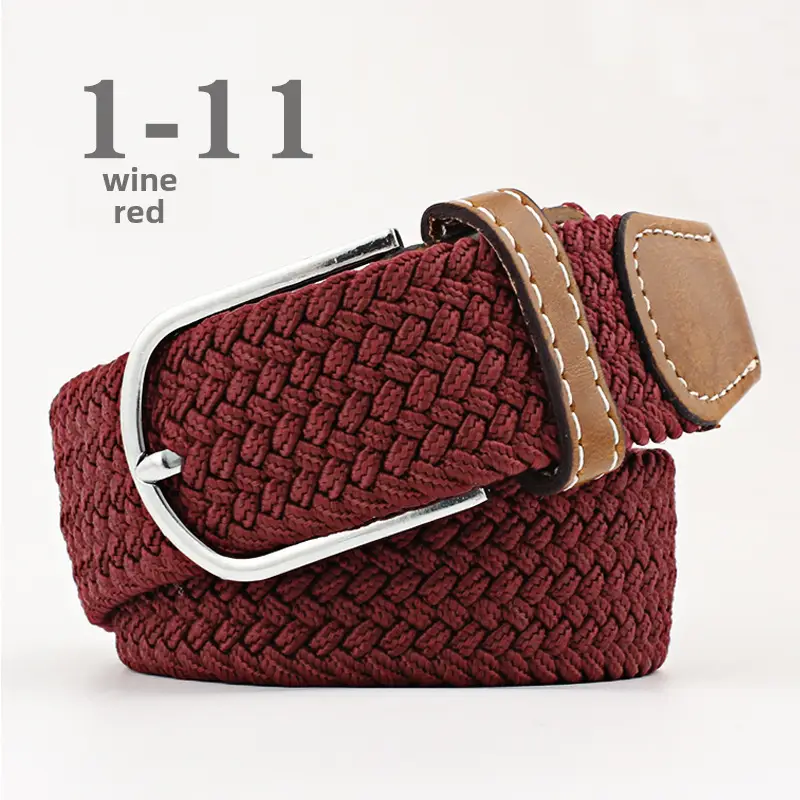 Women's Blue Beige Knitted Belt for Students - Image 30