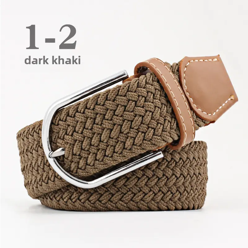 Women's Blue Beige Knitted Belt for Students - Image 41