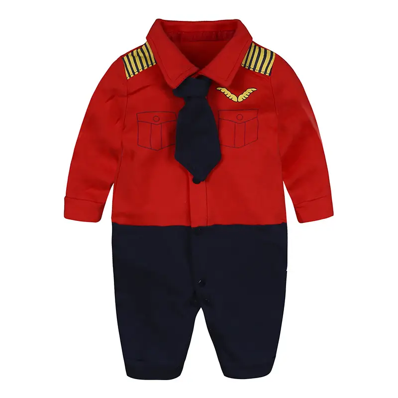 Baby Cotton Moustache Suit Spring Autumn White - Image 8