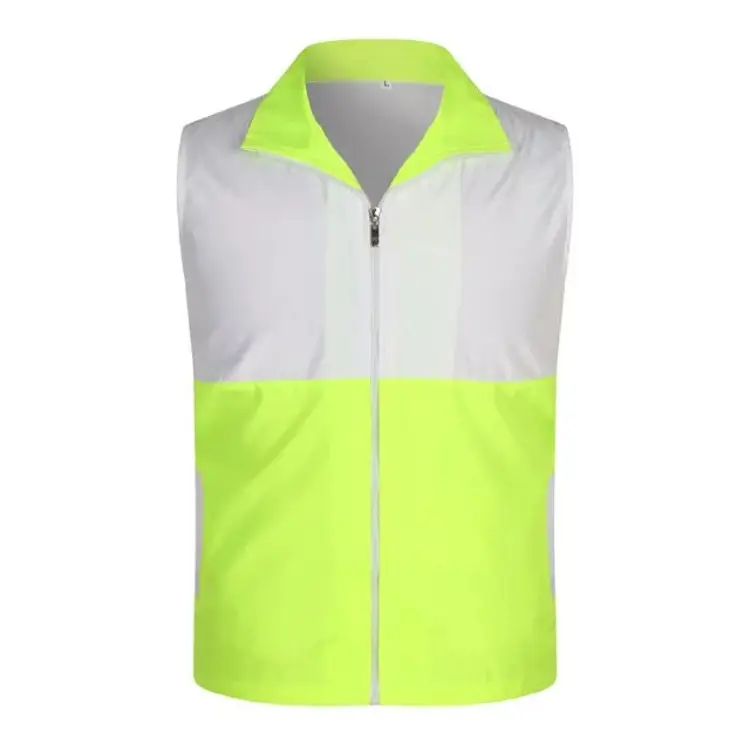 Blue White Full Zip Vest for Men - Image 3
