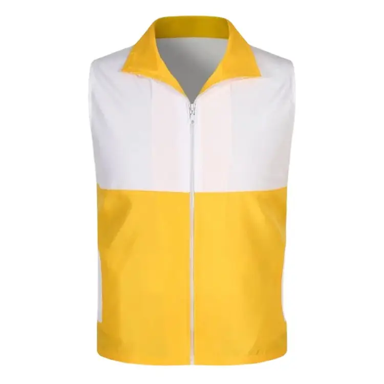 Blue White Full Zip Vest for Men - Image 6
