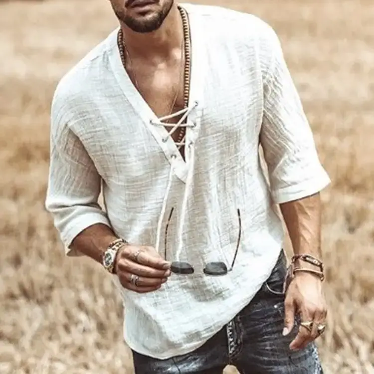 Long Sleeve Flap Pocket T-Shirt Top in Burgundy — feature 11