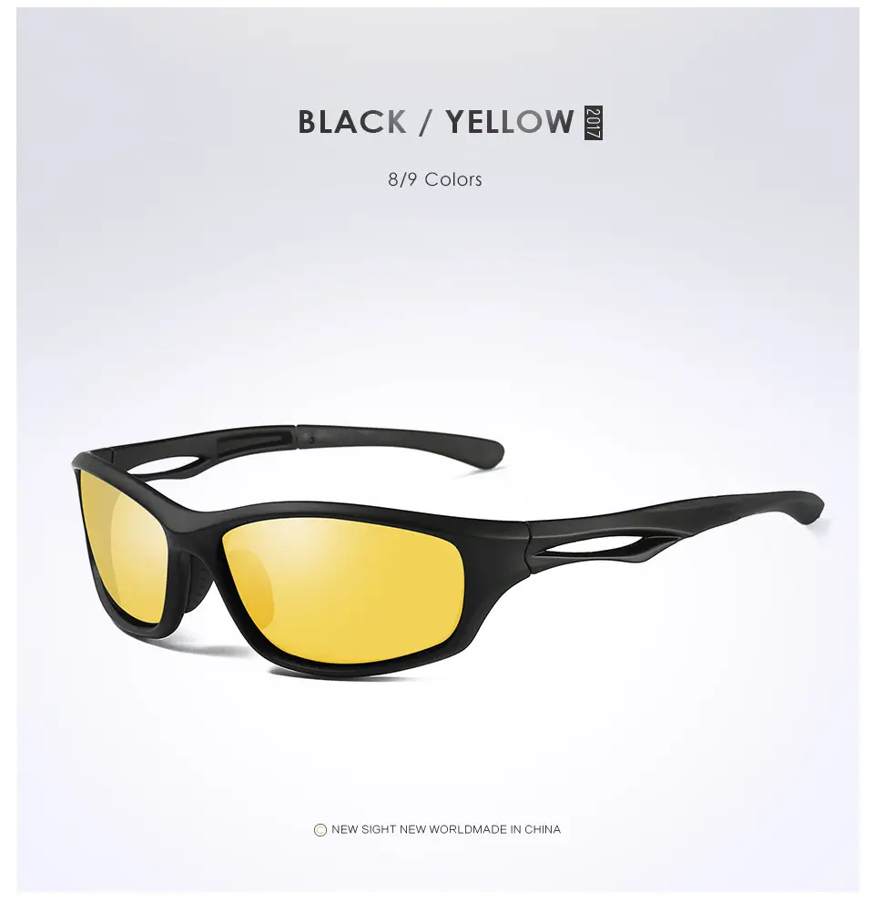 New Fashion Sports Sunglasses with Yellow Lens Night Vision β feature 19