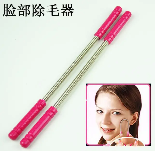 Hair Puller Set Blue Pink Facial Scraper Eyebrow Trimmer — feature 3