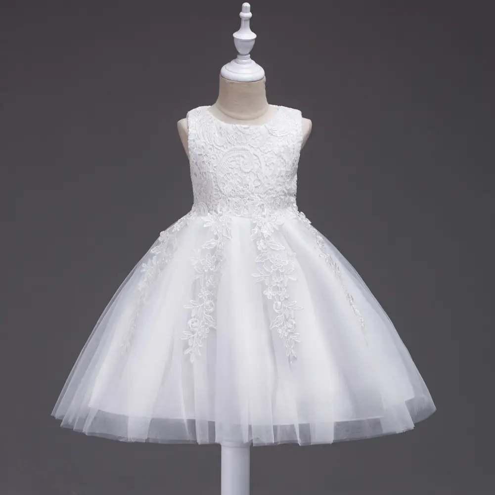 Red Korean Style Lace Princess Dress for Girls - Image 9