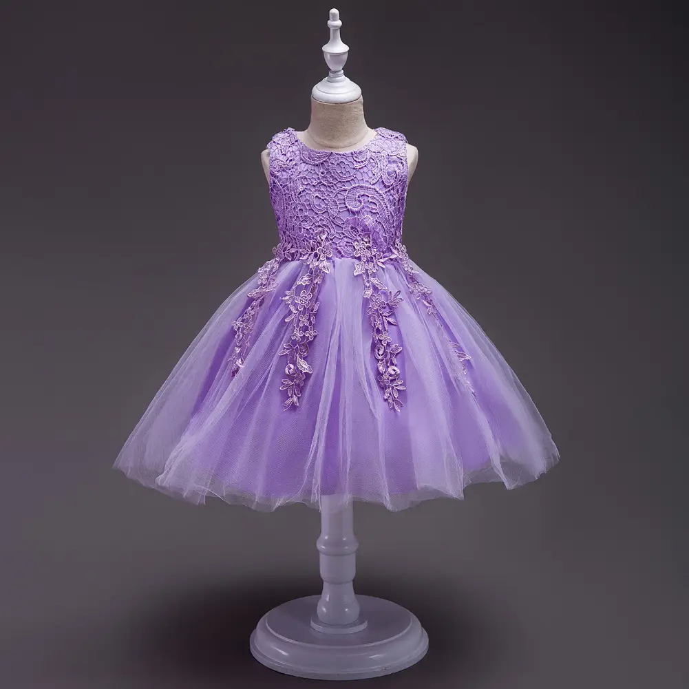 Red Korean Style Lace Princess Dress for Girls - Image 10