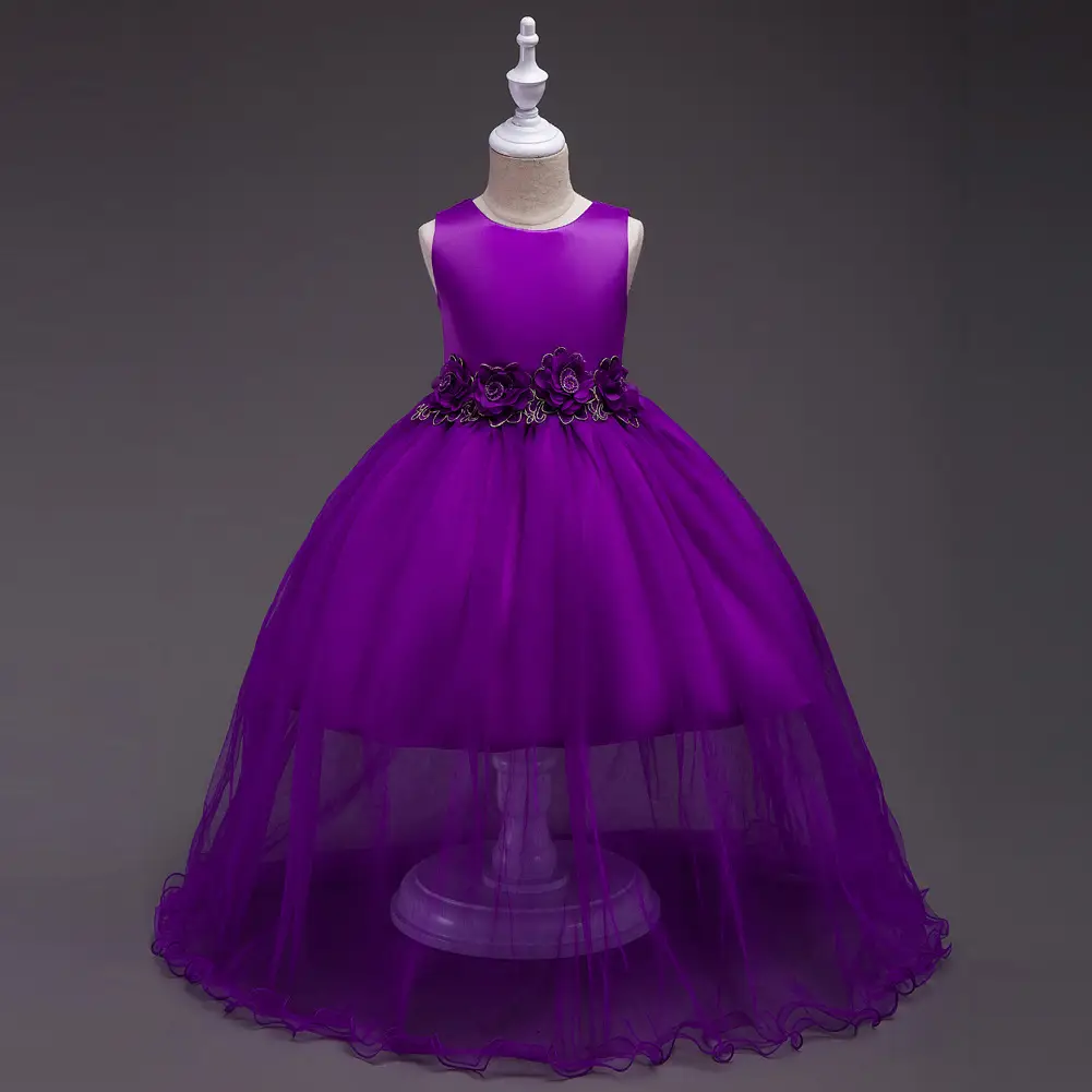 Red Korean Style Lace Princess Dress for Girls — feature 11