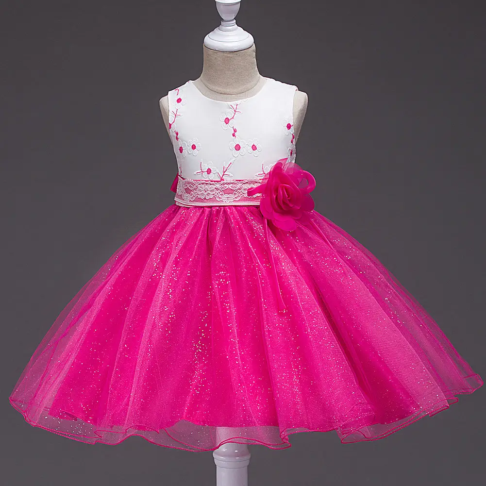 Red Korean Style Lace Princess Dress for Girls — feature 14