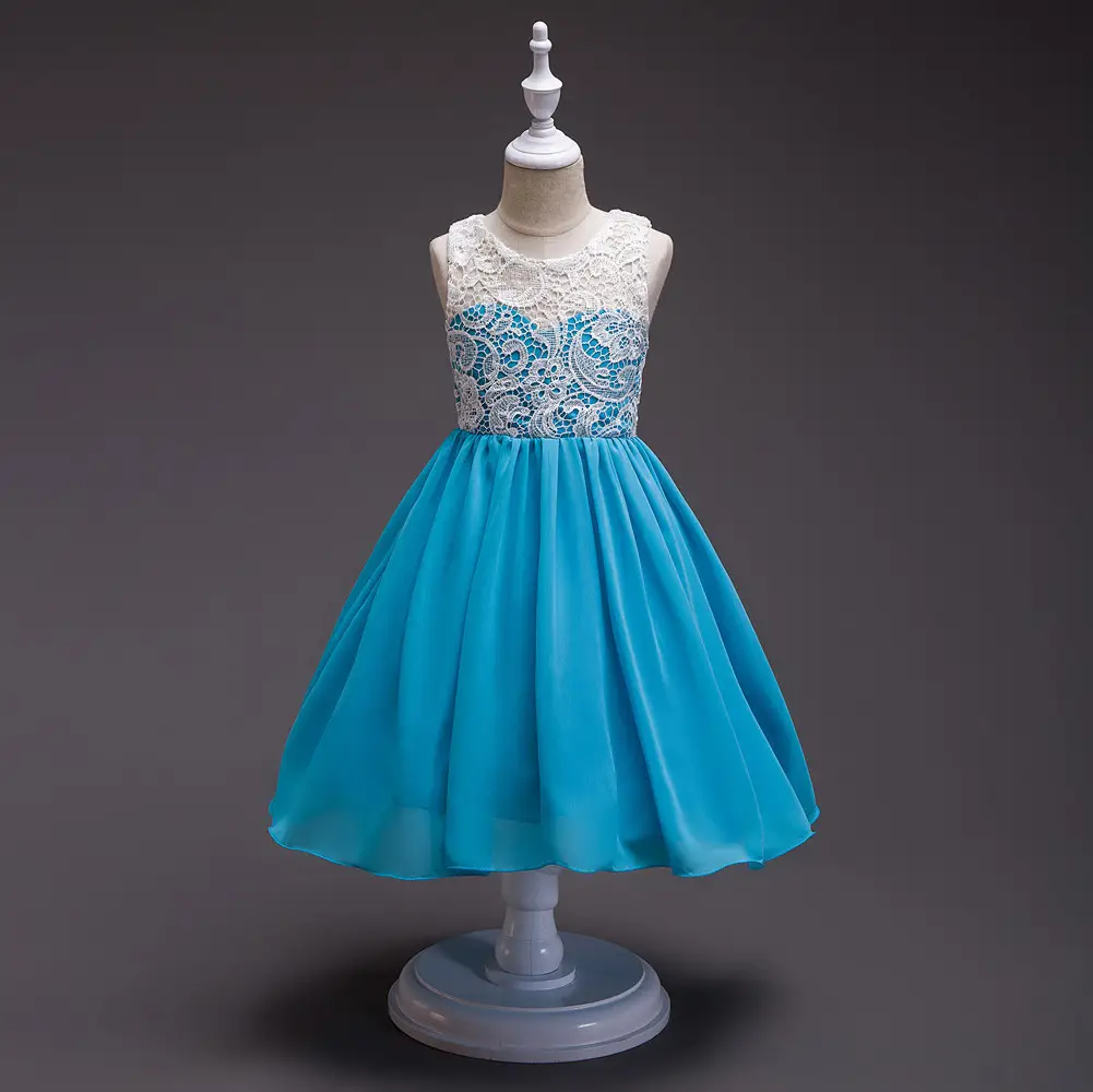 Red Korean Style Lace Princess Dress for Girls — feature 15