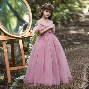 Red Korean Style Lace Princess Dress for Girls — feature 4