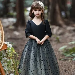Red Korean Style Lace Princess Dress for Girls — feature 5