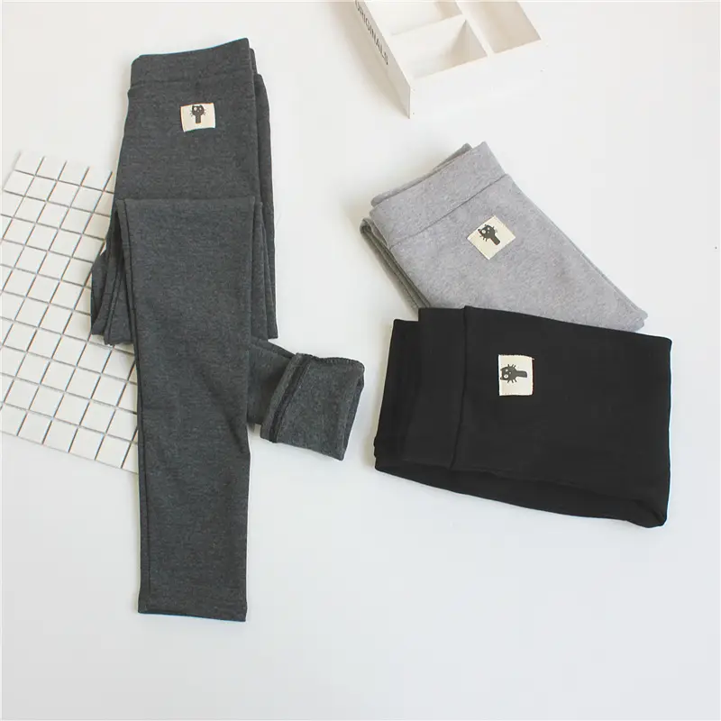 Women Korean Style Cropped Fleece Leggings Set