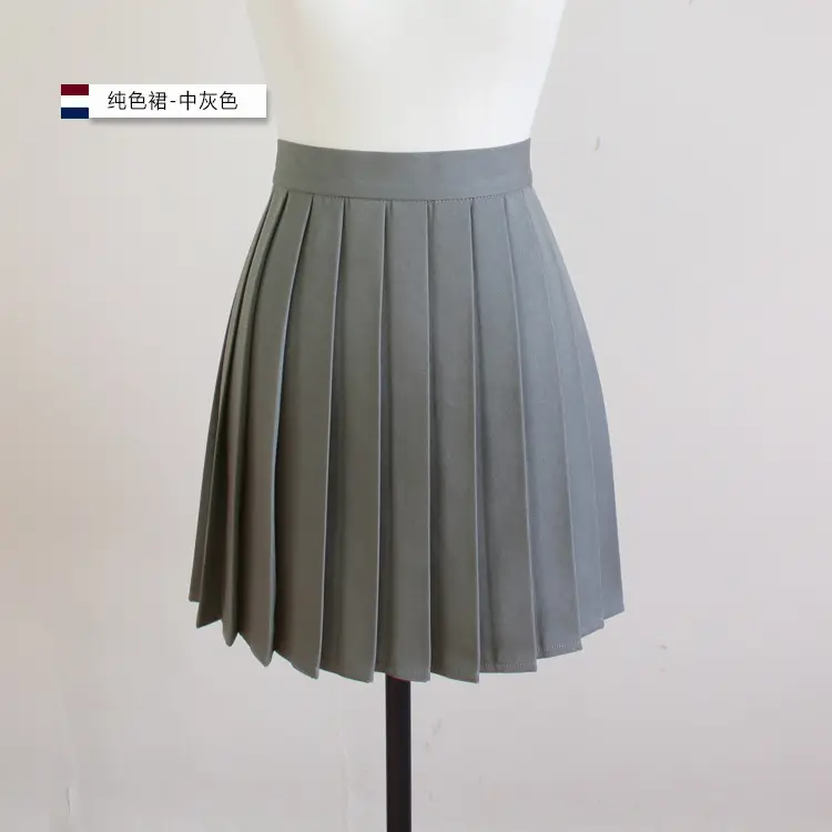 Plus Size Pleated Skirt for Girls Light Blue - Image 7