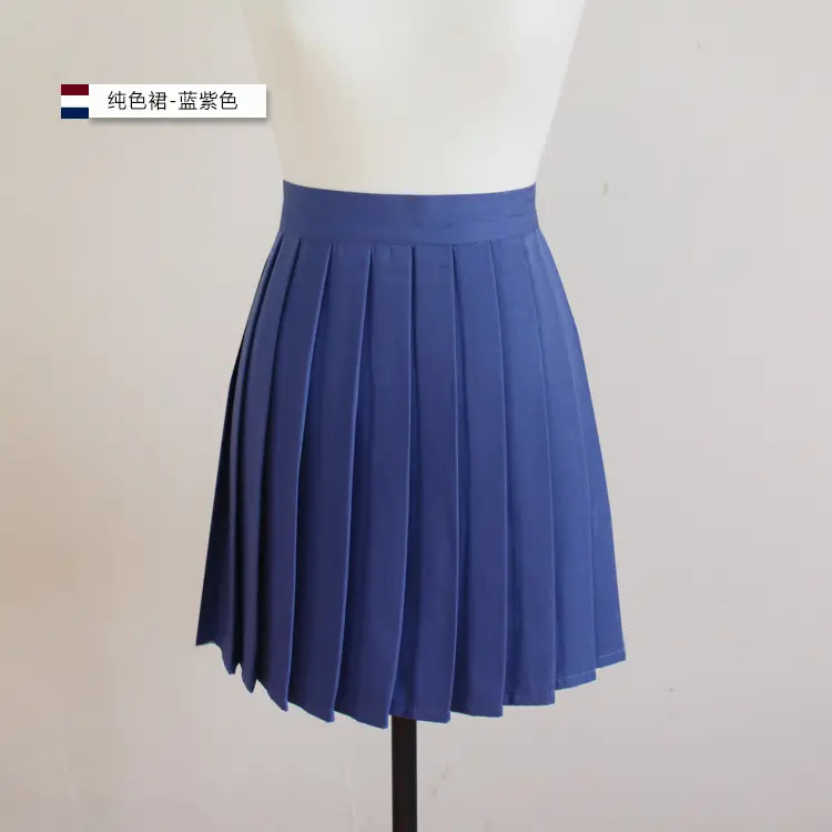 Plus Size Pleated Skirt for Girls Light Blue - Image 10