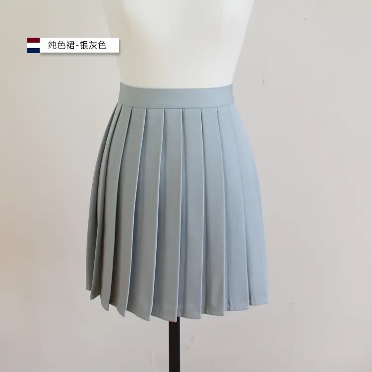 Plus Size Pleated Skirt for Girls Light Blue - Image 5