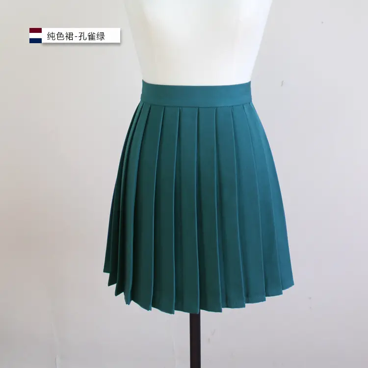 Plus Size Pleated Skirt for Girls Light Blue - Image 8