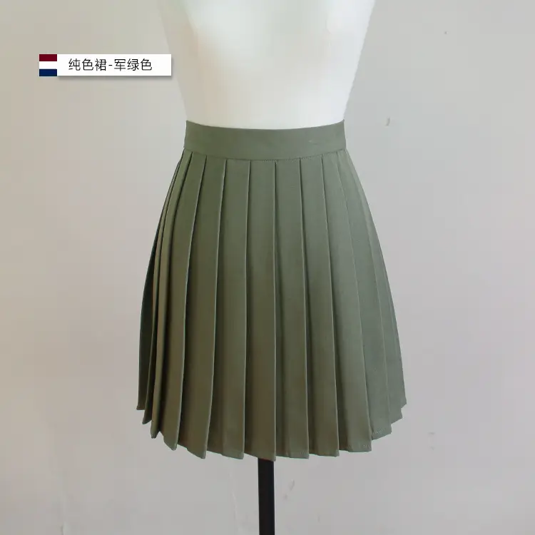 Plus Size Pleated Skirt for Girls Light Blue - Image 9