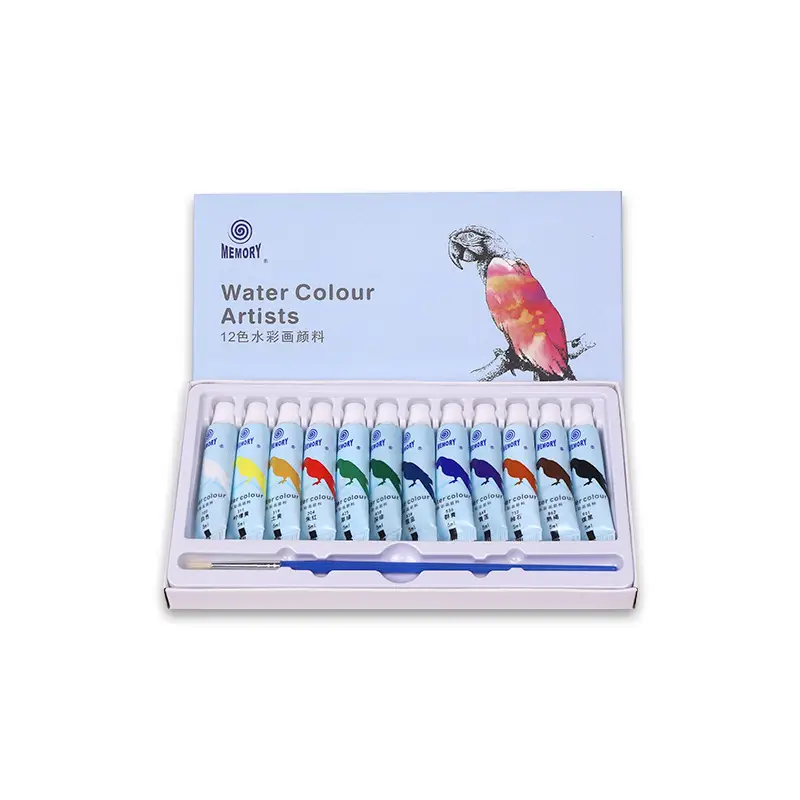 Memories watercolor gouache pigment set 12 24 color 5ml 12ml beginner children painting pigment wholesale