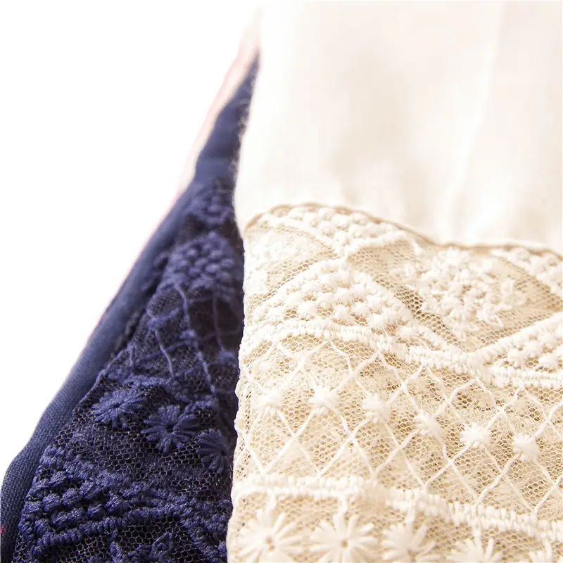 Black Embroidered Silk Scarf with Tassels - Image 12