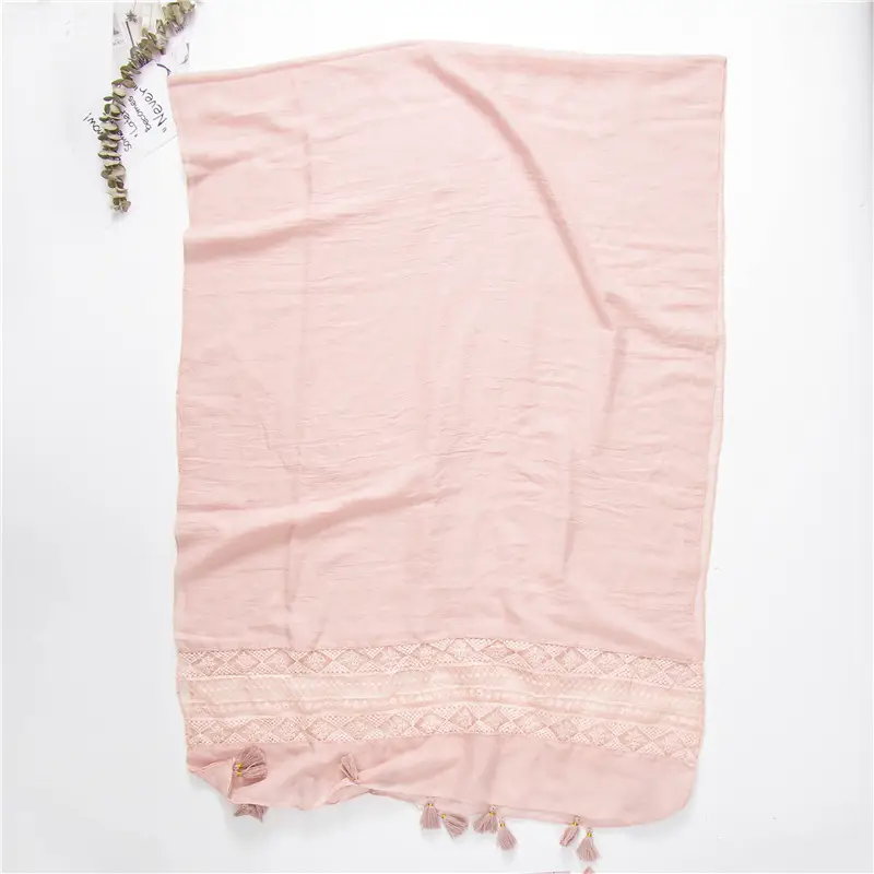 Black Embroidered Silk Scarf with Tassels — feature 33