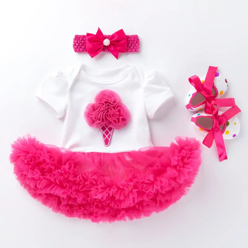 Minnie Mouse Baby Skirt Set Pink Three Piece Set - Image 8
