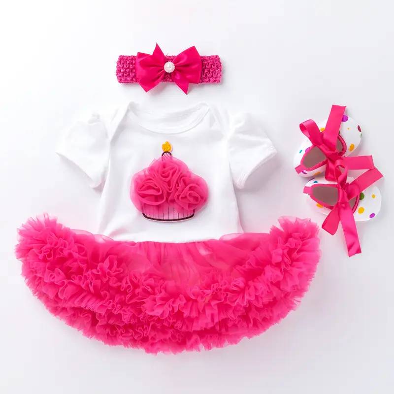 Minnie Mouse Baby Skirt Set Pink Three Piece Set