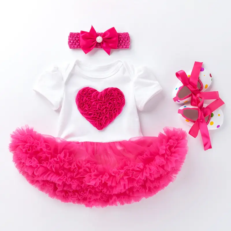 Minnie Mouse Baby Skirt Set Pink Three Piece Set - Image 3