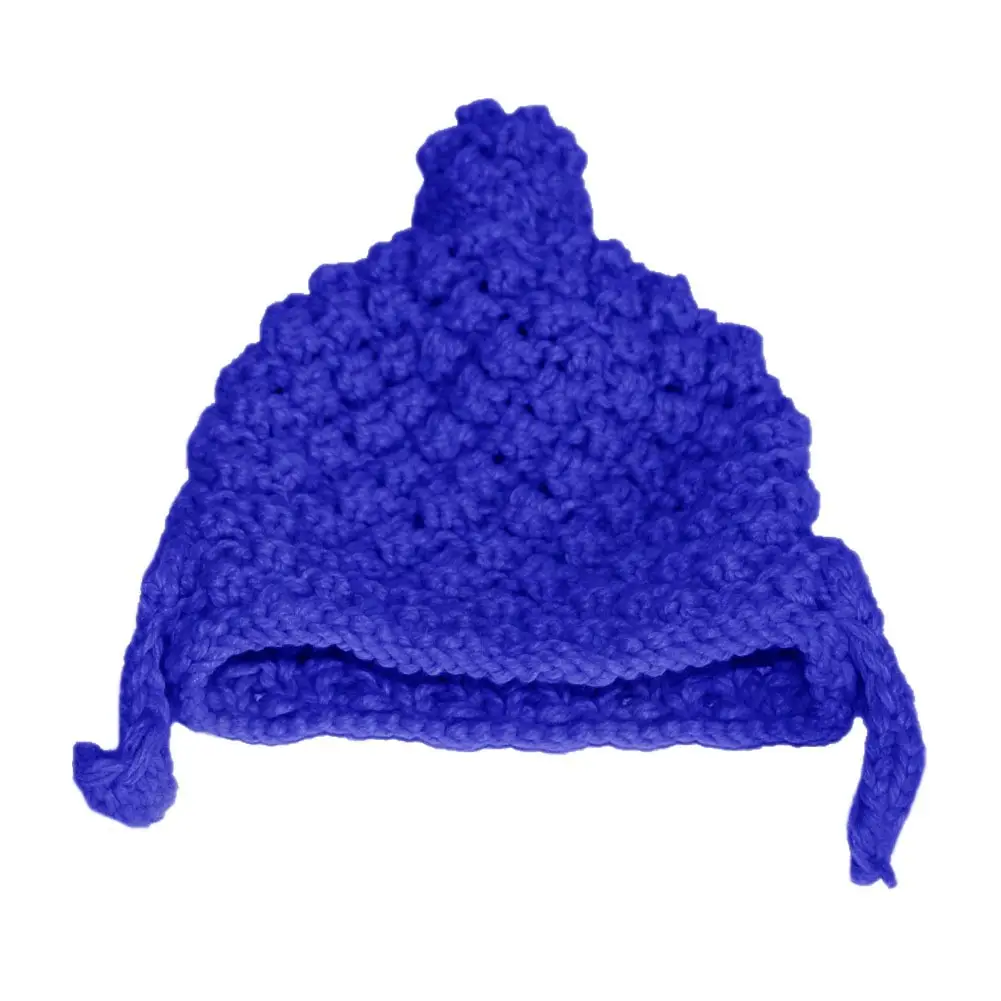 Pink Knitted Wool Nun Hat with Tails