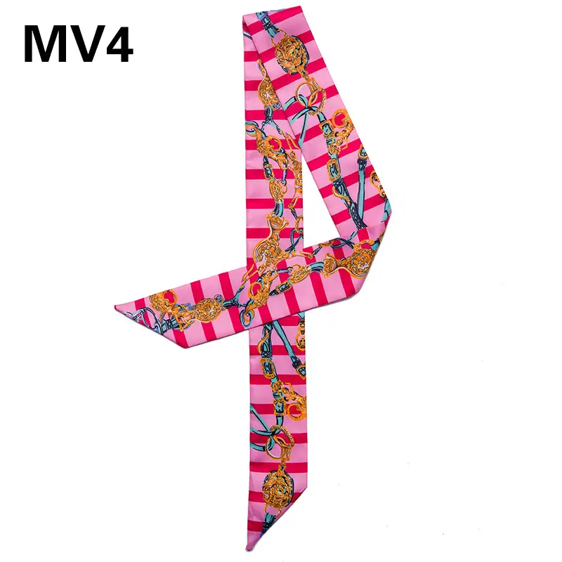 Classic Korean Striped Thin Scarf for Women - Image 4