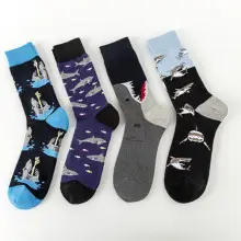 In stock cross-border color diamond Plaid men's mid-calf socks European and American version skateboard socks all-matching men's socks batch — feature 2