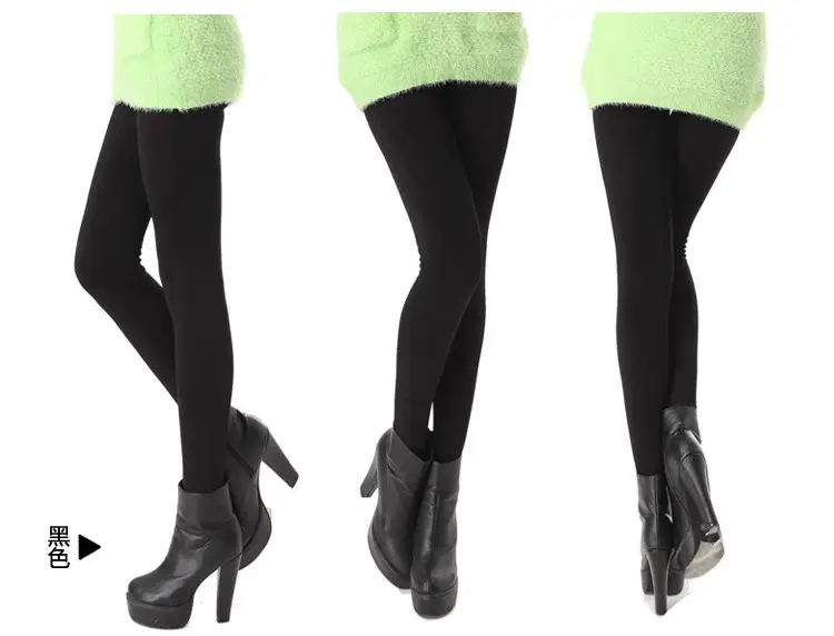 Velvet Knee Pads for Women Green Anti-Pilling Warm Leggings — feature 16