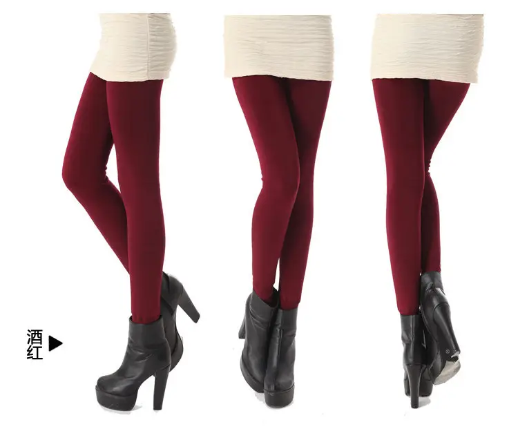 Velvet Knee Pads for Women Green Anti-Pilling Warm Leggings — feature 18