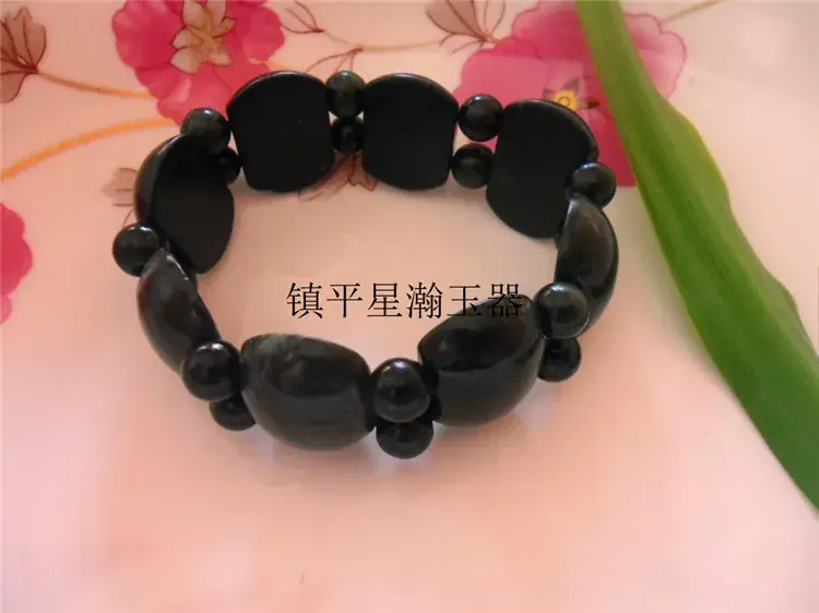 Natural Black Jade Handset Bracelet for Men - Image 3