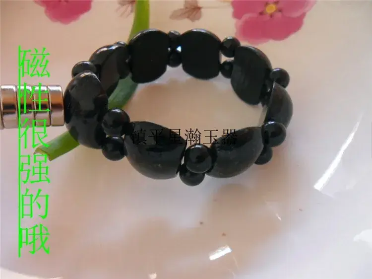 Natural Black Jade Handset Bracelet for Men - Image 4