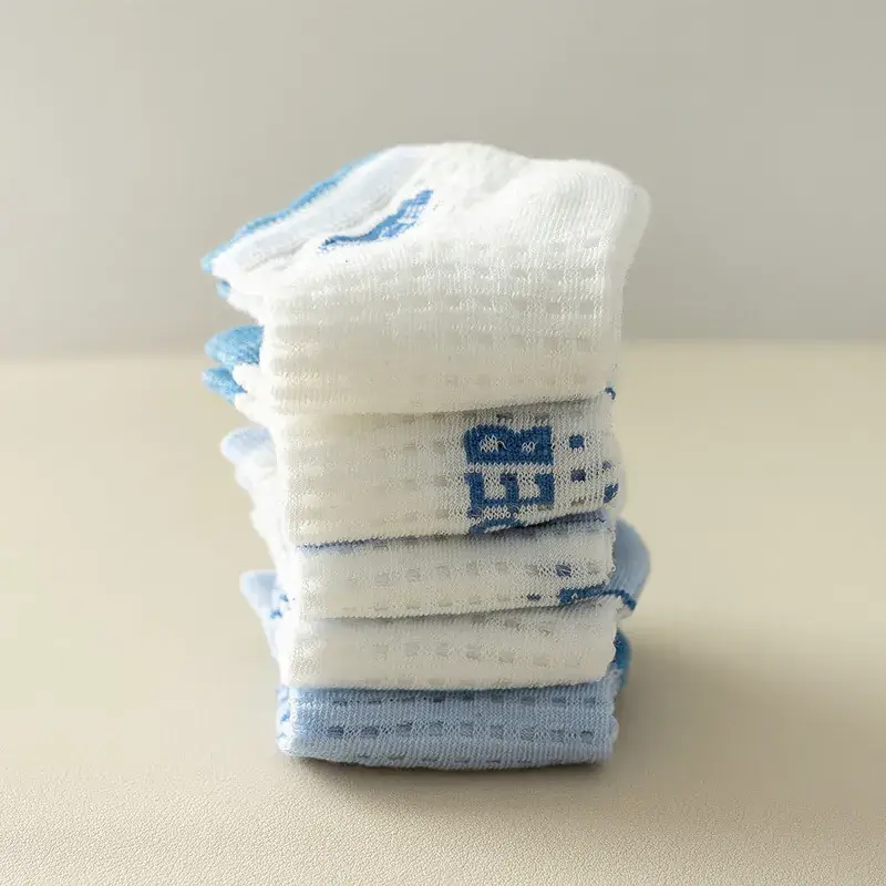 Summer Thin Kids Socks Mesh Cotton Breathable