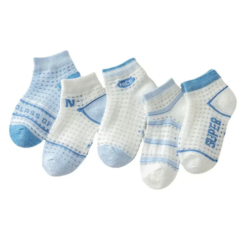 Summer Thin Kids Socks Mesh Cotton Breathable