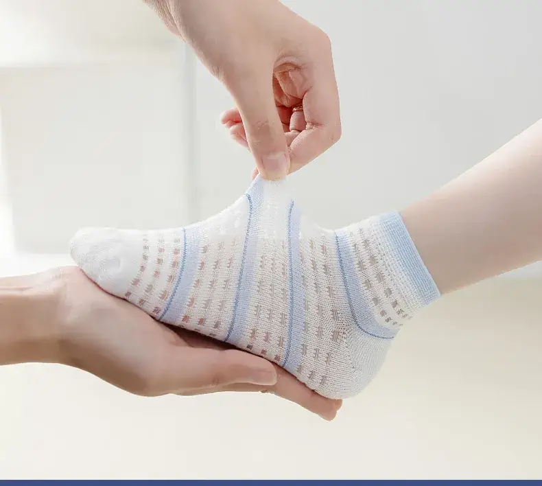 Summer Thin Kids Socks Mesh Cotton Breathable — feature 1
