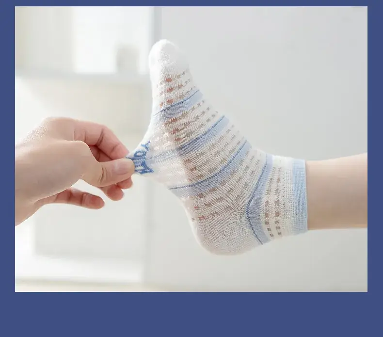 Summer Thin Kids Socks Mesh Cotton Breathable — feature 17