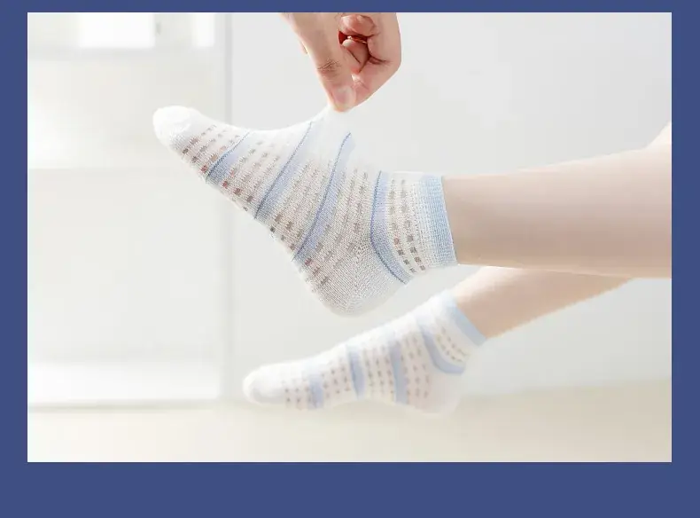 Summer Thin Kids Socks Mesh Cotton Breathable — feature 21