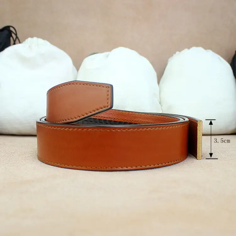 Men's Headless Leather Belt 35mm Automatic Buckle — feature 18