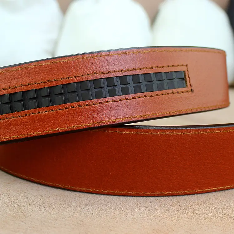Men's Headless Leather Belt 35mm Automatic Buckle — feature 23