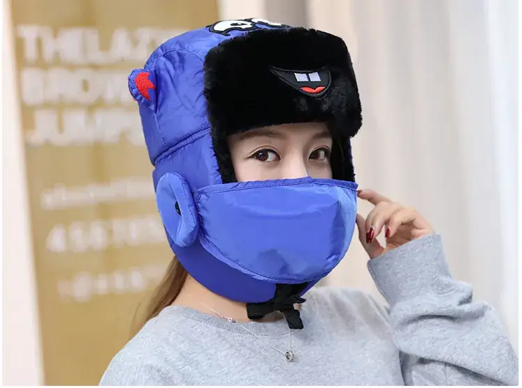 Winter Lei Feng Hat for Kids Men Cold Proof Warm