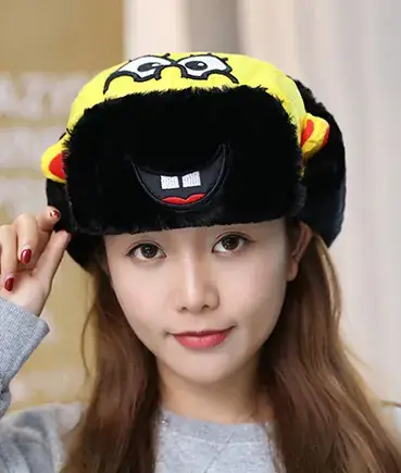 Winter Lei Feng Hat for Kids Men Cold Proof Warm
