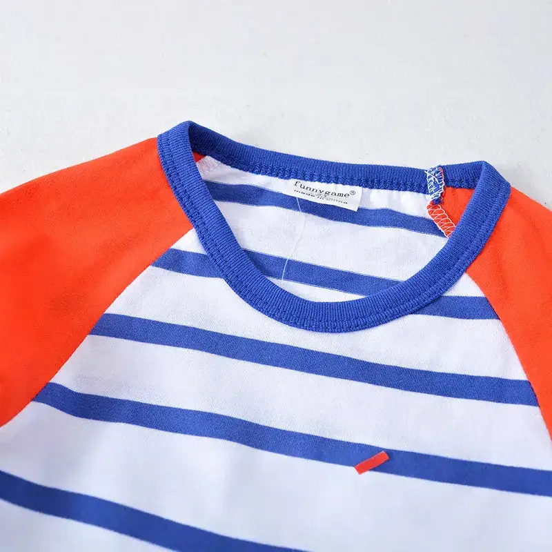 Autumn New European American Boys Long Sleeve T-Shirt with Fox Print