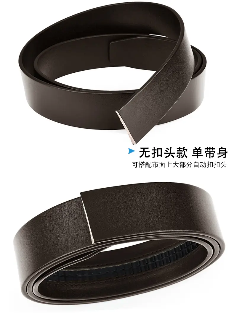 Men's Genuine Leather Buckle Belt 35mm Crocodile Pattern — feature 14