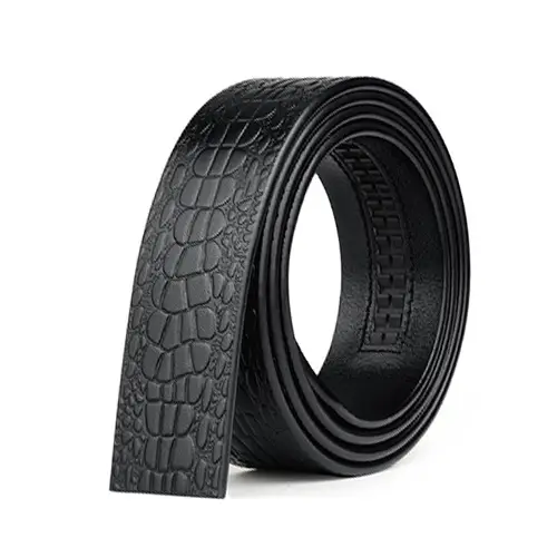 Men's Genuine Leather Buckle Belt 35mm Crocodile Pattern