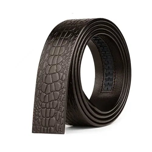 Men's Genuine Leather Buckle Belt 35mm Crocodile Pattern