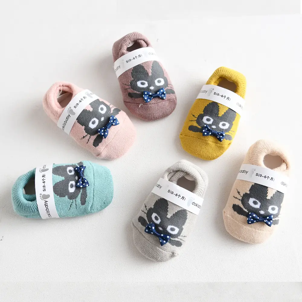 Baby Socks Blue Heart Soft Cotton Non Slip - Image 2